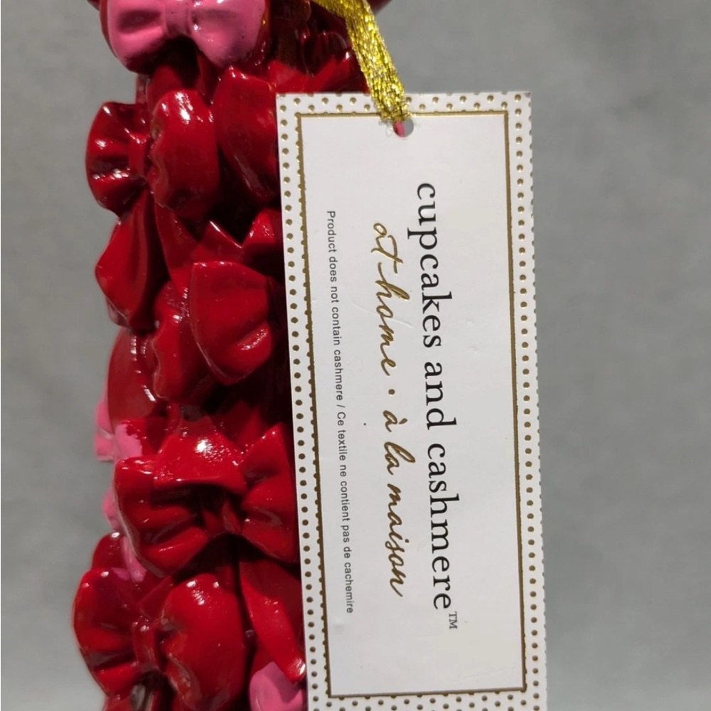 Cupcakes & Cashmere Red and Pink Bow Christmas Tree 16" Holiday Viral NEW - Picture 4 of 5